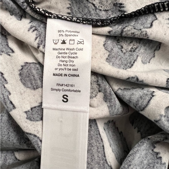 NWT LuloRoe Ryane Empire Waist Dress Leopard Gray Black Long Sleeve Stretch - Picture 13 of 13